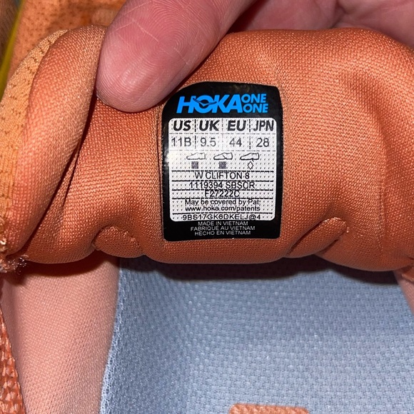 NEW w/o tags HOKA CLIFTON 8 SUN-BAKED ORANGE - Picture 3 of 8